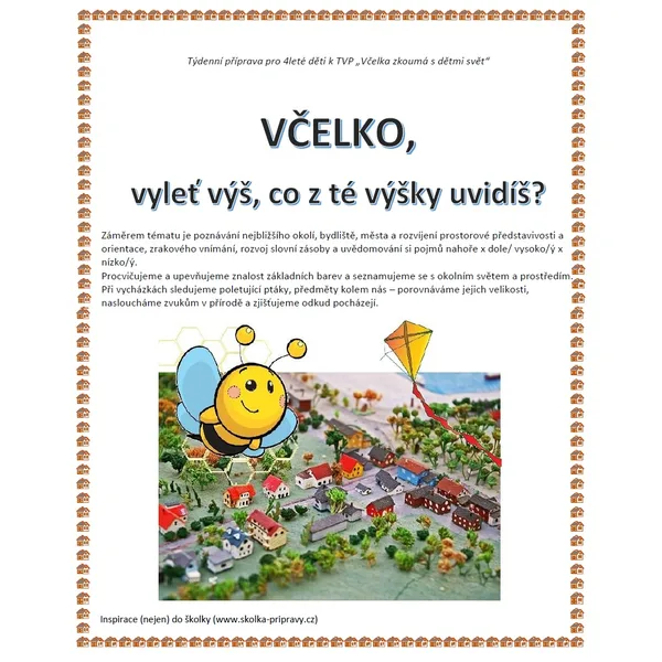 Týdenní metodická příprava - VČELKO, vyleť výš,.. 1