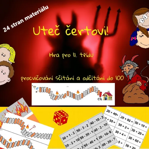 HRA PRO DRUHÁČKY – UTEČ ČERTOVI! PROCVIČOVÁNÍ NUMERACE 0 - 100 - ZÁBAVNOU FORMOU 1