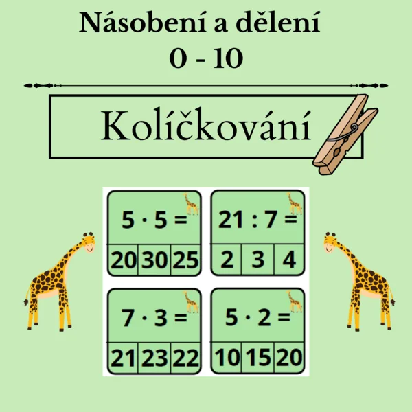 Kolíčkování - násobení / dělení 1