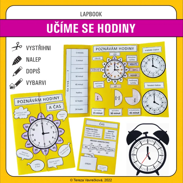 Učíme se hodiny - lapbook 1