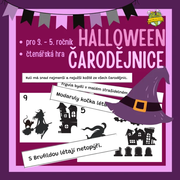 Čarodějnice/Halloween - čtenářská hra 1