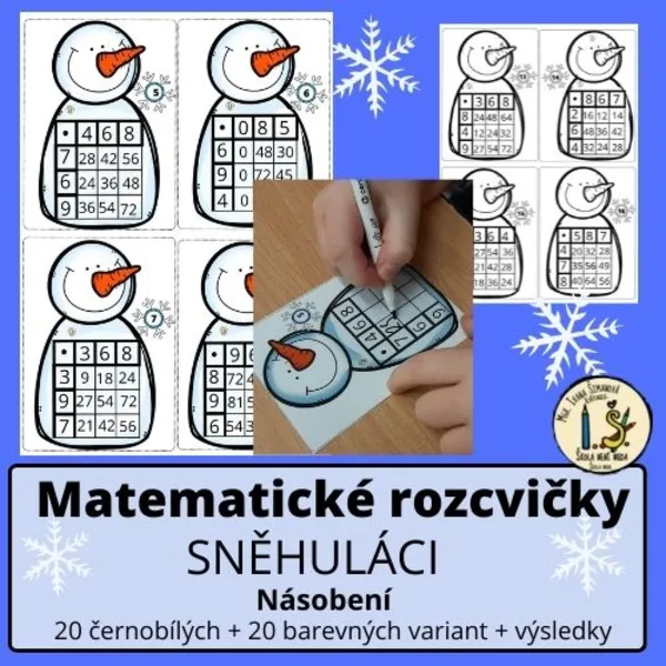 Sněhuláci - násobení 1
