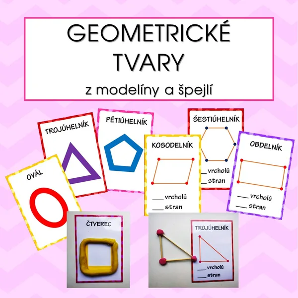 Geometrické tvary z modelíny a špejlí 1