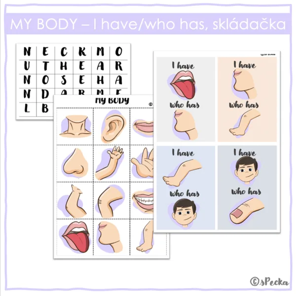 My body - I have/who has, skládačka 1