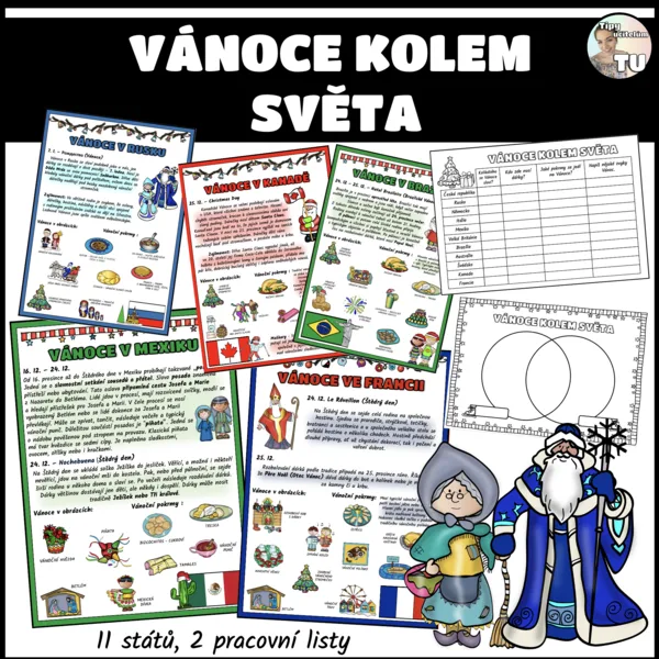 Vánoce kolem světa - vánoční karty 1