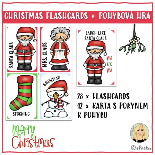 Christmas flashcards + pohybová hra 1