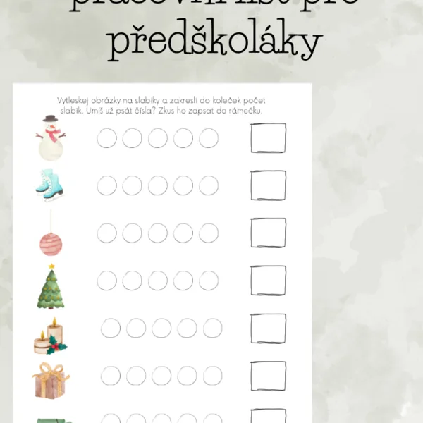 Pracovní list - vytleskávání slabik 1