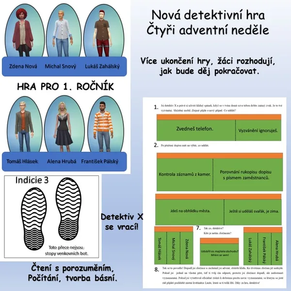 Detektivní hra Čtyři adventní neděle - 1. ročník 1