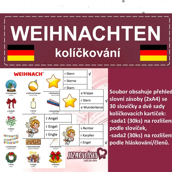 Weihnachten kolíčkování 1