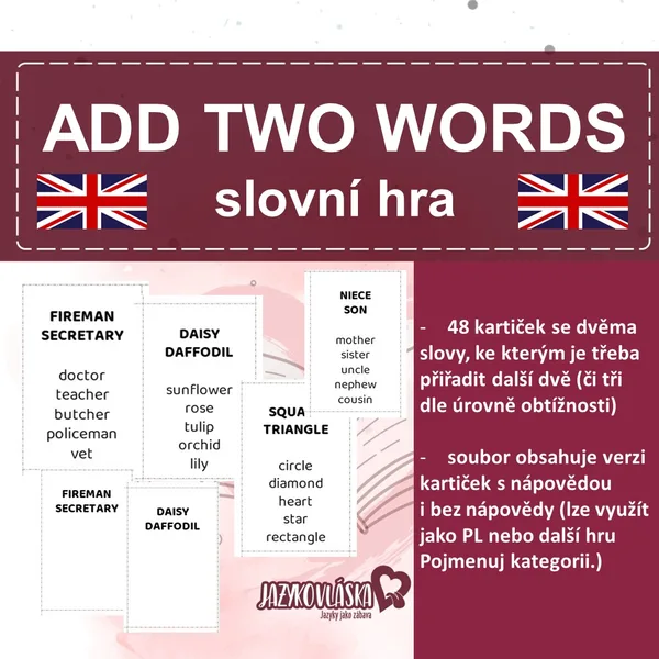 Add two words slovní hra 1