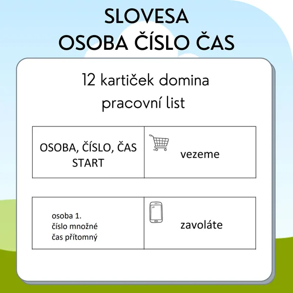 Slovesa - osoba, číslo, čas 1