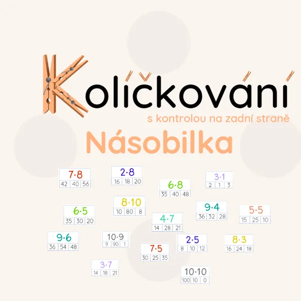 Kolíčkování - násobilka 1