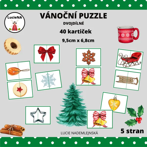 VÁNOČNÍ PUZZLE DVOJDÍLNÉ 1