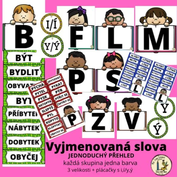 VYJMENOVANÁ SLOVA - jednoduchý přehled 1