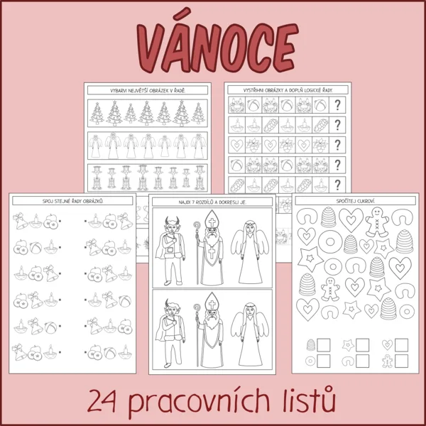 Vánoce - Pracovní listy - Předškolák 1