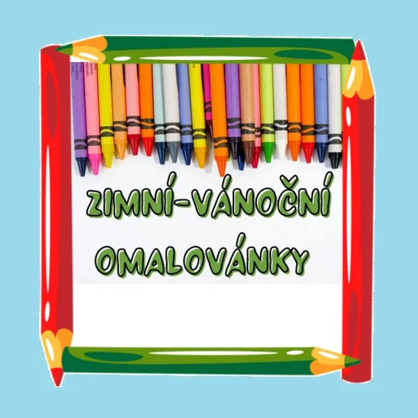 ZIMNÍ a VÁNOČNÍ tematické omalovánky 1