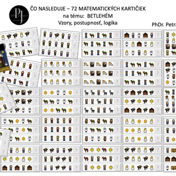 CO NÁSLEDUJE? 72 kartiček - postupnost, logika BETLÉM 1
