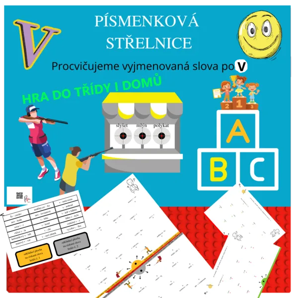 HRA DO TŘÍDY - PÍSMENKOVÁ STŘELNICE - VYJMENOVANÁ SLOVA - V 1