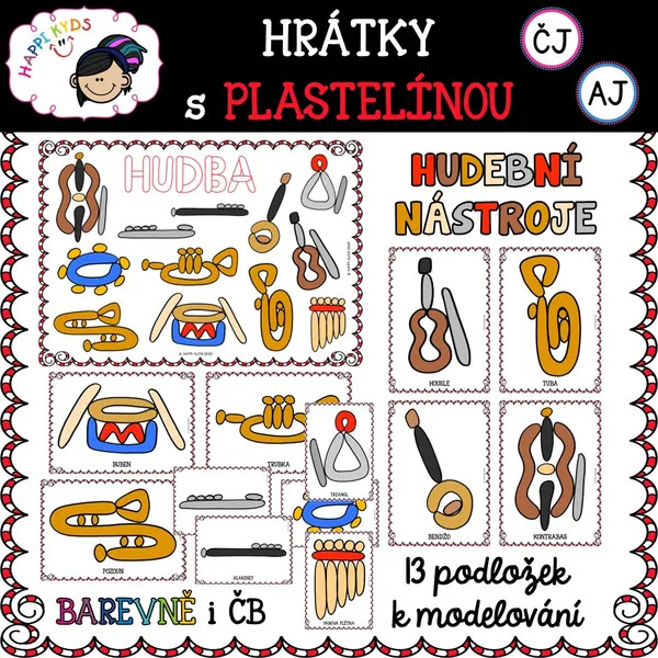 Hrátky s plastelínou - HUDEBNÍ NÁSTROJE 1
