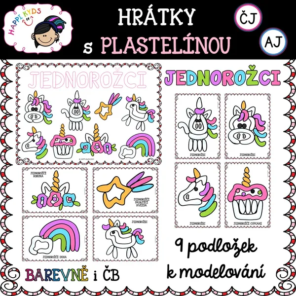 Hrátky s plastelínou - JEDNOROŽCI 1