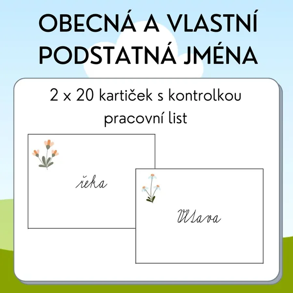 Obecná a vlastní podstatná jména 1