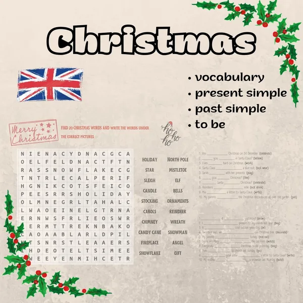 Christmas - to be, present simple, past simple 1