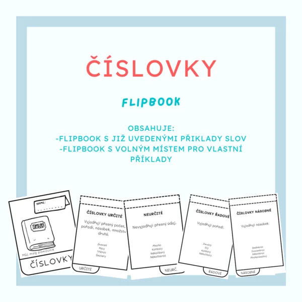Číslovky - FLIPBOOK 1