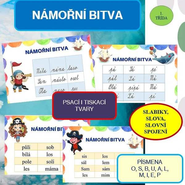 NÁMOŘNÍ BITVA 1. třída - (O, S, B, U, A, L, M, I, E, P) 1
