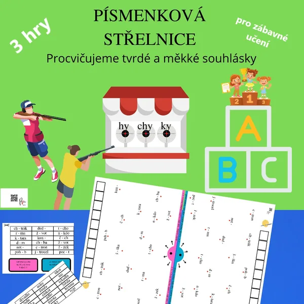 HRA PRO ZPESTŘENÍ HODIN - PÍSMENKOVÁ STŘELNICE - tvrdé a měkké souhlásky, pravopis 1