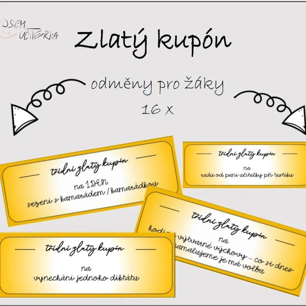 Odměny pro žáky - Zlatý kupón  1