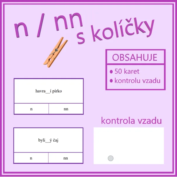 Psaní n/nn s kolíčky 1
