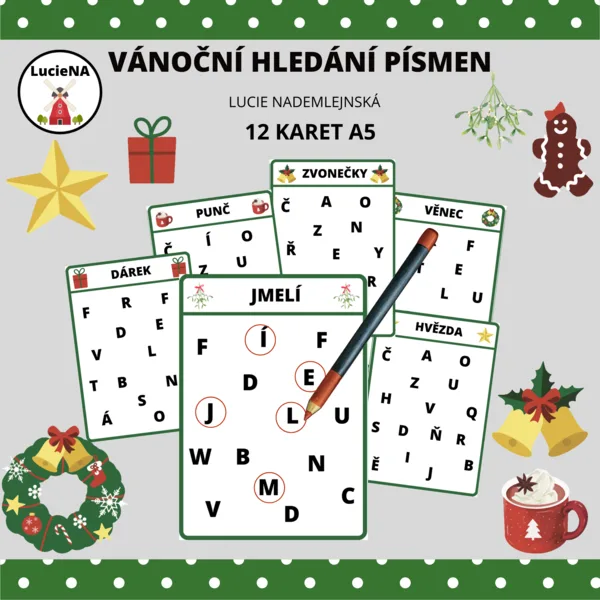 VÁNOČNÍ HLEDÁNÍ PÍSMEN 1
