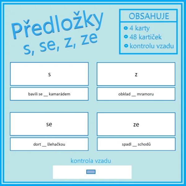 Předložky s, se, z, ze 1