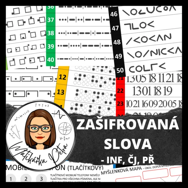ZAŠIFROVANÁ SLOVA - INF, ČJ, PŘ 1