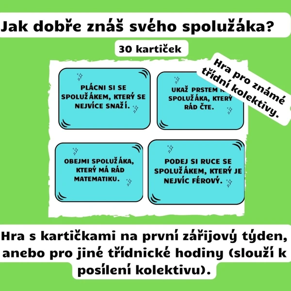 Jak dobře znáš svého spolužáka? Třídní kruh 1