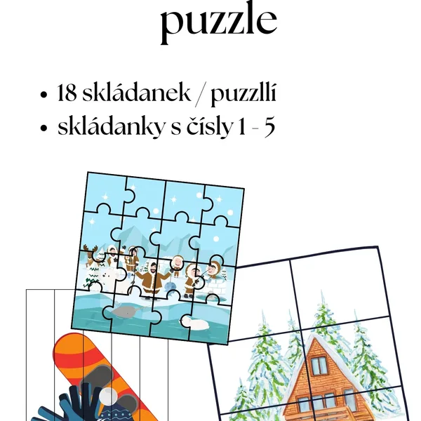 Zimní puzzle / skládanky 1