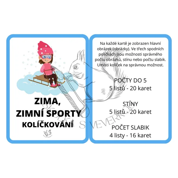 Zima, zimní sporty - kolíčkování 1