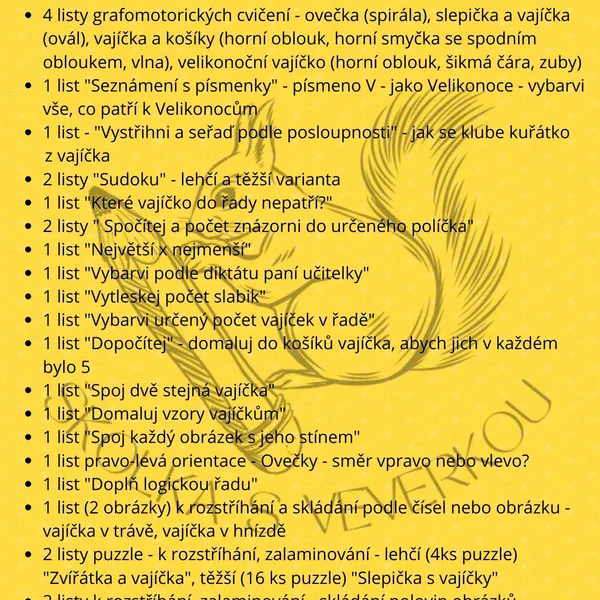 VELIKONOCE - pracovní listy a aktivity 1