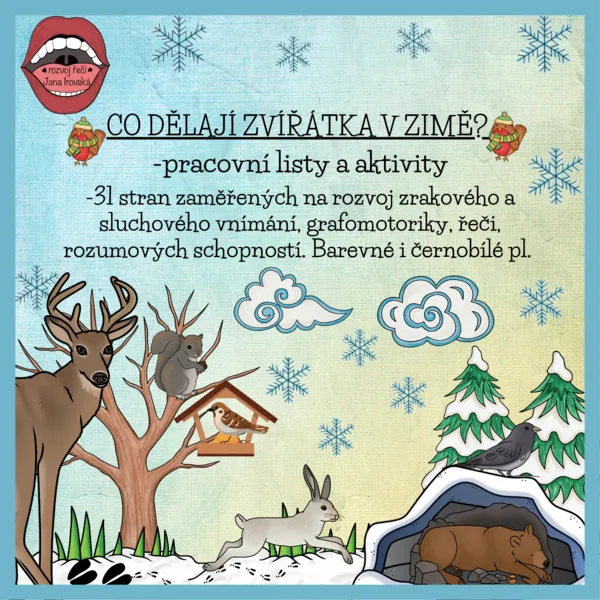 Co dělají zvířátka v zimě? pracovní listy a aktivity 1