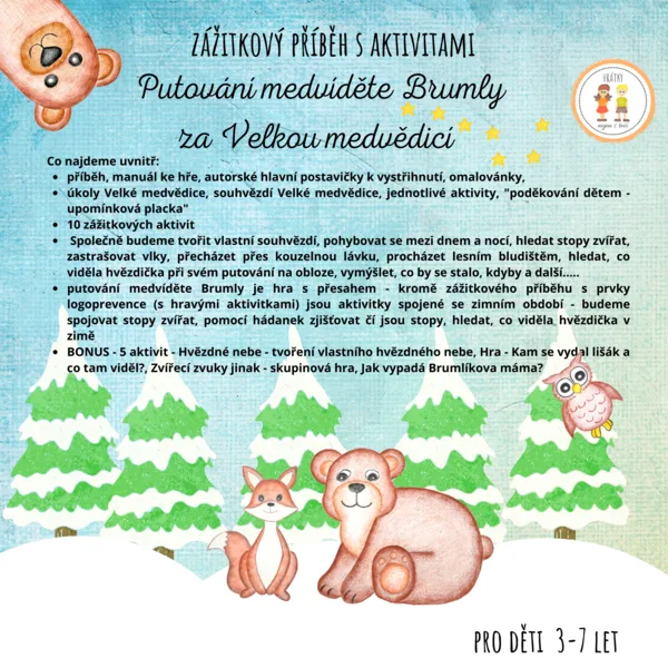 Zvířata v zimě - Putování medvíděte Brumly za Velkou medvědicí 1