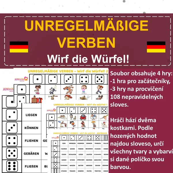 Unregelmäßige Verben Wirf die Würfel! 1