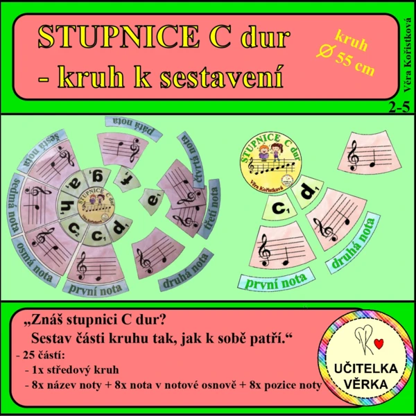 STUPNICE C dur – kruh k sestavení 1