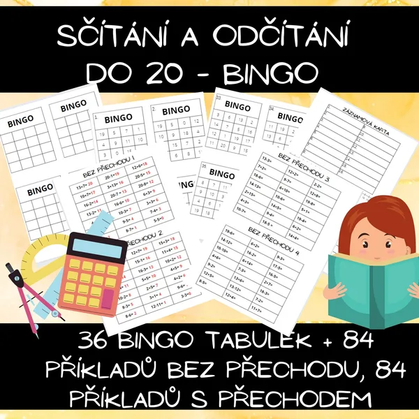 BINGO! - Sčítání a odčítání do 20 (s i bez přechodu) 1