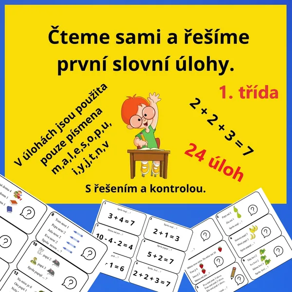 Sami čteme a řešíme první slovní úlohy - 1. třída, období leden 1