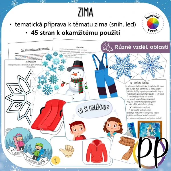 Zima - tematická příprava s aktivitami 1