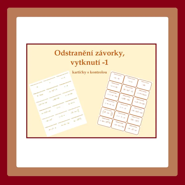 Výrazy - odstranění závorky, vytknutí -1 1