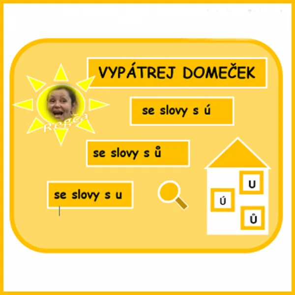 Vypátrej domeček se slovy s ů, ú, u 1