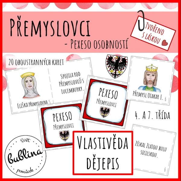 Přemyslovci - pexeso osobností 1