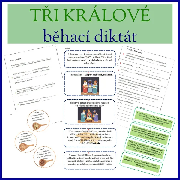 Tři králové - běhací diktát 1