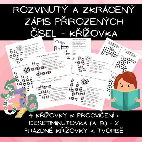 Zápis v desítkové soustavě - křížovky 1
